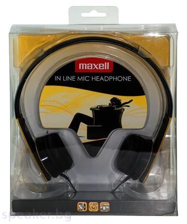 Слушалки с микрофон MAXELL HP-MIC жълти