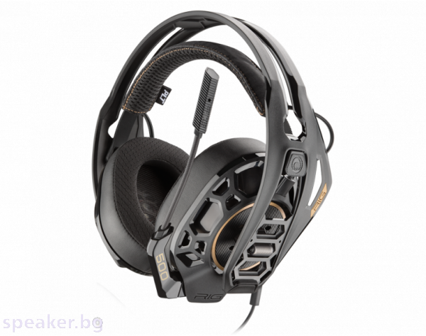 Геймърски слушалки Plantronics RIG 500 PRO HS, Микрофон, Златист