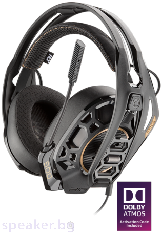 Геймърски слушалки Plantronics RIG 500 PRO HC, Микрофон, Металик