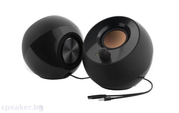 Озвучителна система Creative PEBBLE, 2.0, 2 x 2.2W, Черен