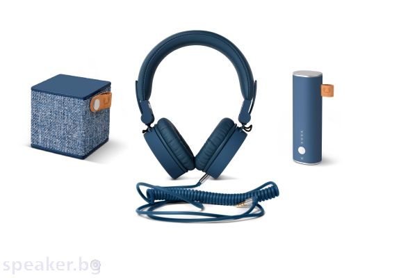 Fresh 'n Rebel Indigo Подаръчен комплект, Powerbank 3000 + CUBE  + CAPS, Син