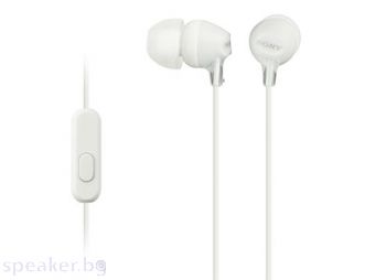 Слушалки SONY Headset MDR-EX15AP white