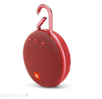 Тонколона JBL CLIP 3 RED ultra-portable and waterproof Bluetooth speaker