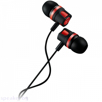 Слушалки Stereo с микрофон ,червен