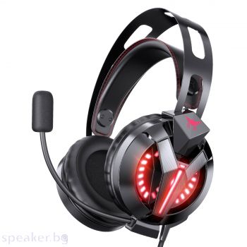 Слушалки Onikuma M180 Pro, For PC, Microphone, Backlit, 3.5mm, USB, Black - 20688