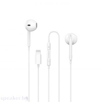 Слушалки Earldom ET-E69, Lightning, Microphone, White - 20748