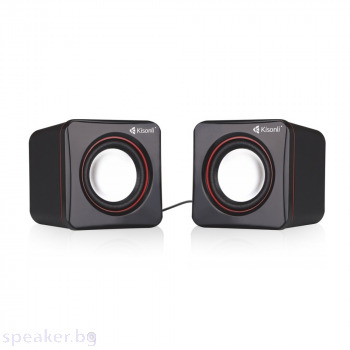 Тонколони Kisonli V400, 3W*2, USB, Черни 