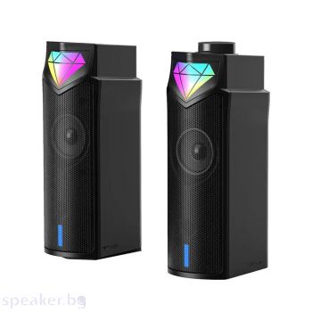 Тонколони Onikuma L1, 2x5W, USB, RGB, Black - 22272