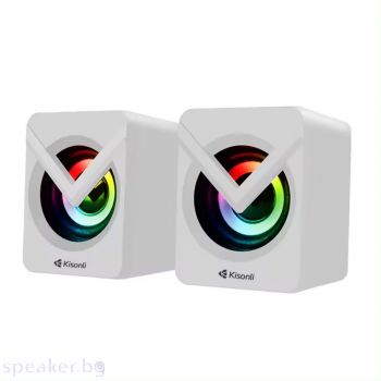 Тонколони Kisonli L-1040, AUX, 2x2.5W, White - 22245