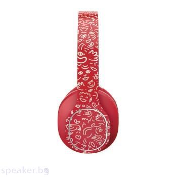 Блутут слушалки Hama FEEL, Стерео, Микрофон, Потискане на шума, Червен