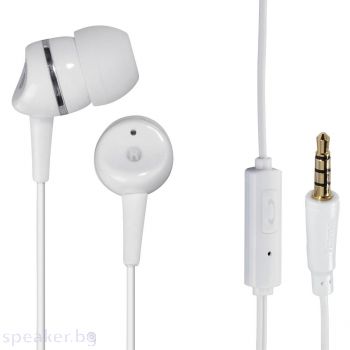 Слушалки HAMA Basic4Phone 135622, Микрофон, In-Ear, Бял
