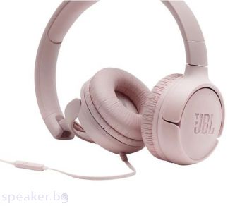 Слушалки on-ear JBL T500, Розов