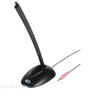 Настолен микрофон HAMA CS-198, за PC/лаптоп, 3.5 mm жак, Черен