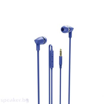 Слушалки HAMA Basic+ 137441, Микрофон, In-Ear, Син