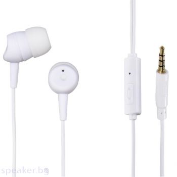 Слушалки HAMA Basic4Phone, Микрофон, In-Ear, бял